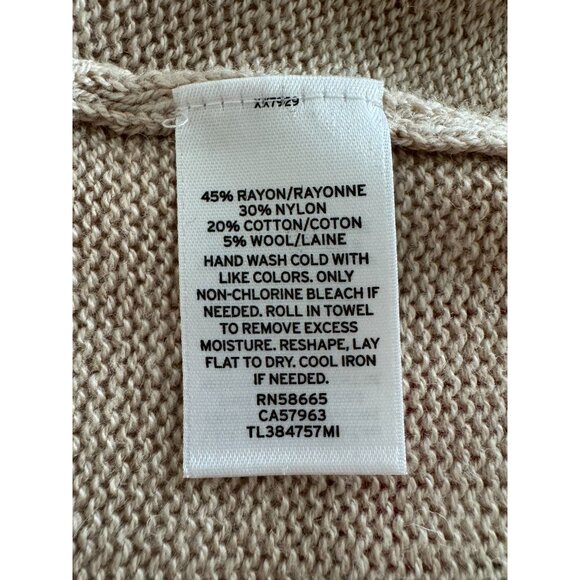 Leith Womens M Open Front Draped Cardigan Tan EUC - Picture 4 of 11